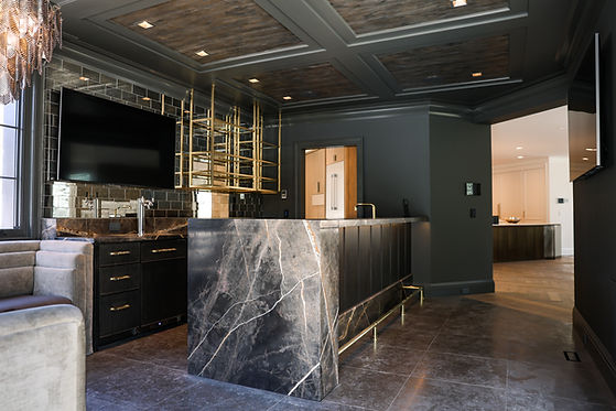 Custom Moody Dark Bar Built by Ramey Construction