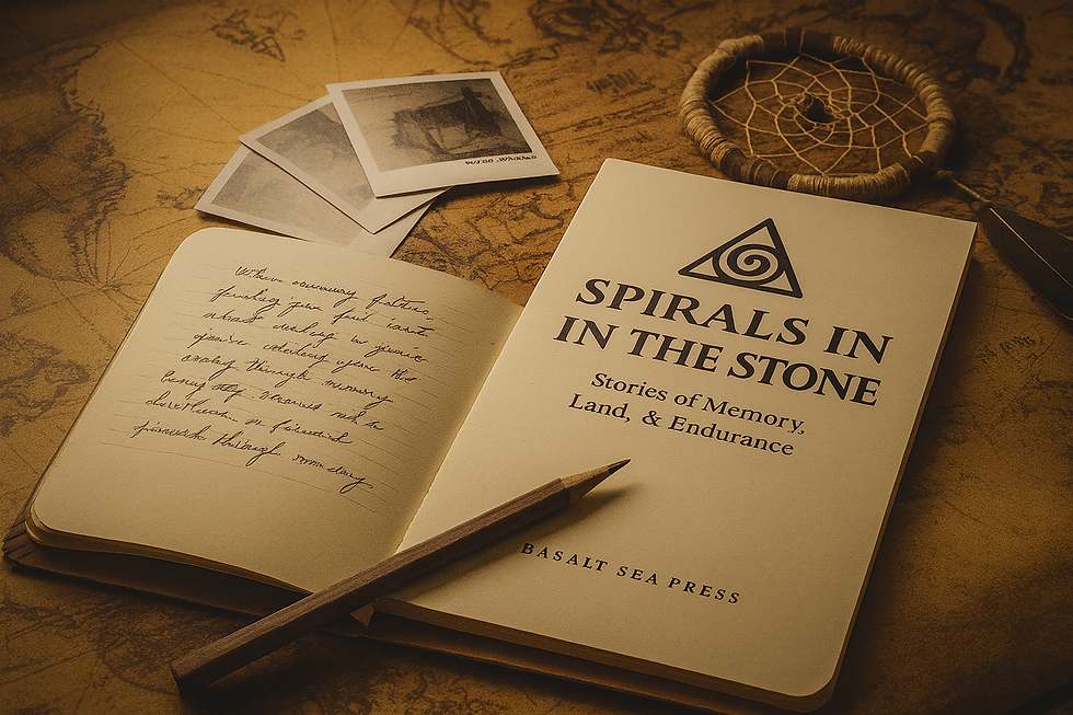 Hand written notes in pencil on Spirals in the Stone