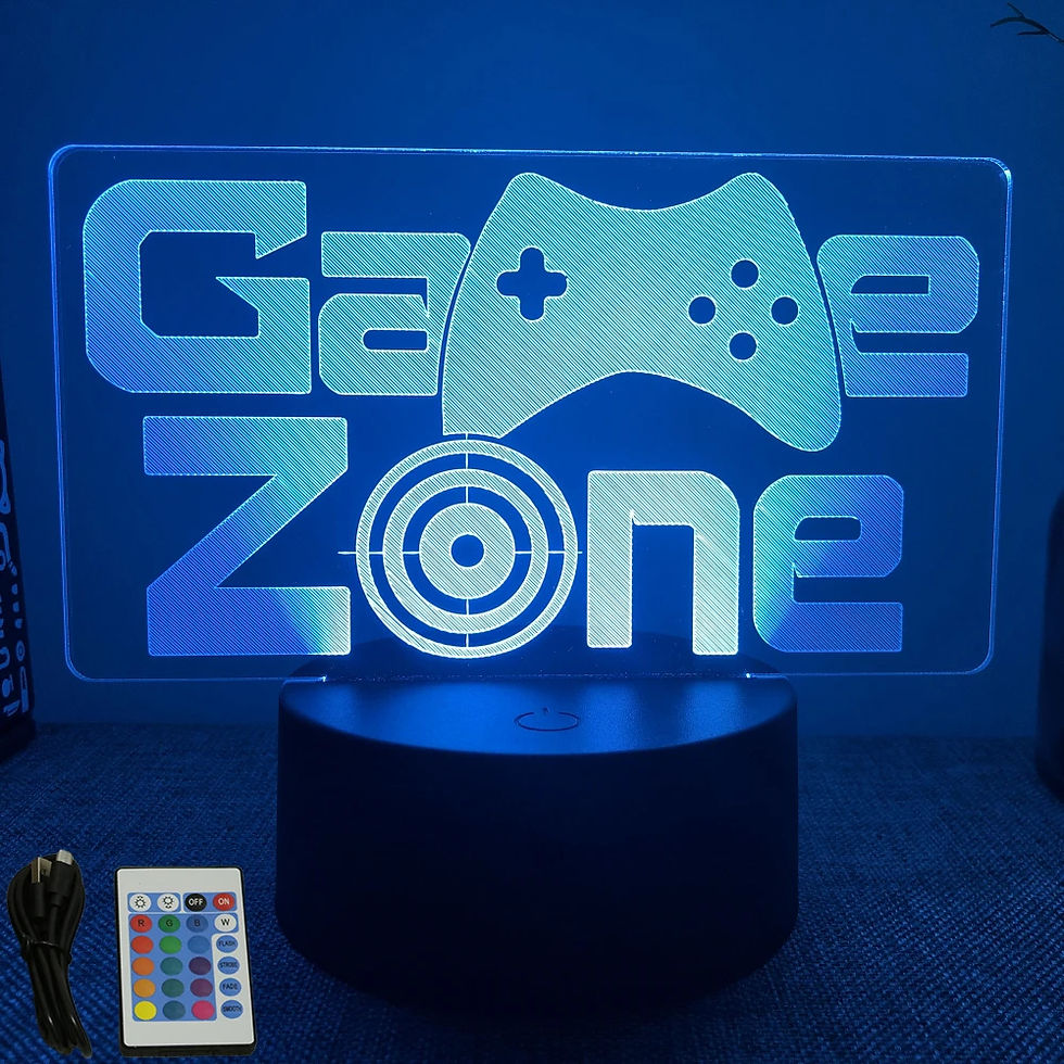 Thumbnail: NEON GAMER 3D Lamp LED Night Light Gaming Setup
