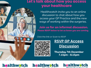 Your Say, Your Health - GP Access- Online Discussion
