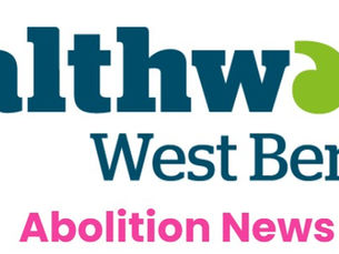 Healthwatch Logo saying Healthwatch West Berkshire, with extra text saying Abolition News