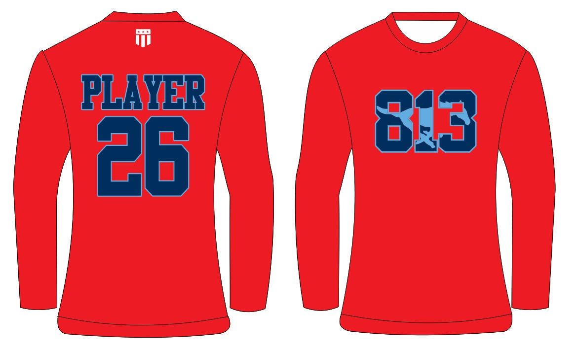Tampa Mustangs "813" Design Longsleeve Tee