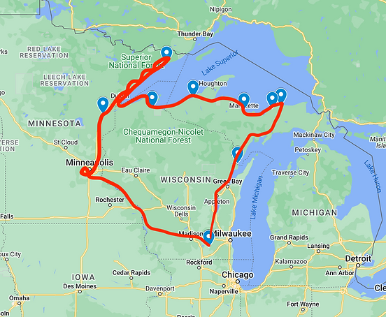 Lake Superior Car Camp Swing - map