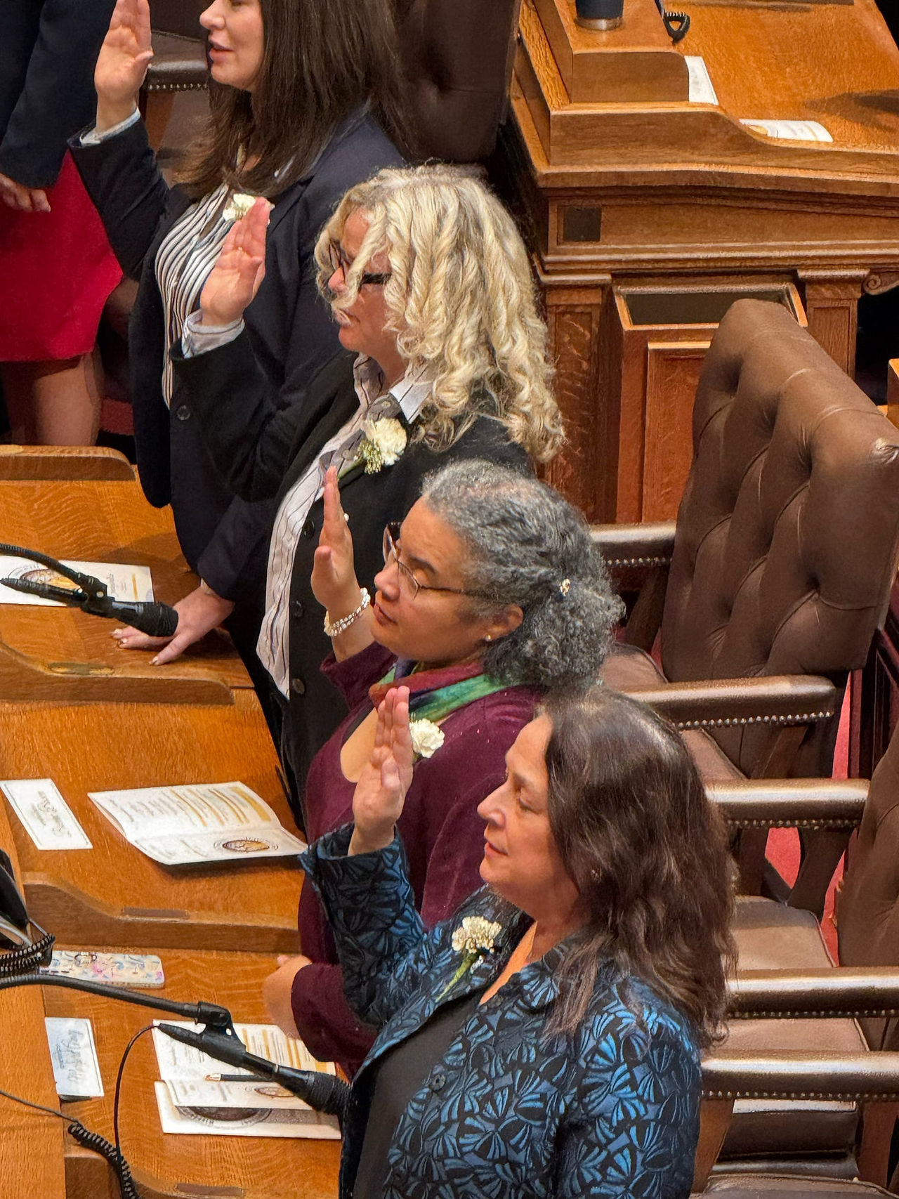 Rep. Brienne Brown being sworn in.