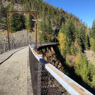 A trestle bridge in the Cascade Mountains.
