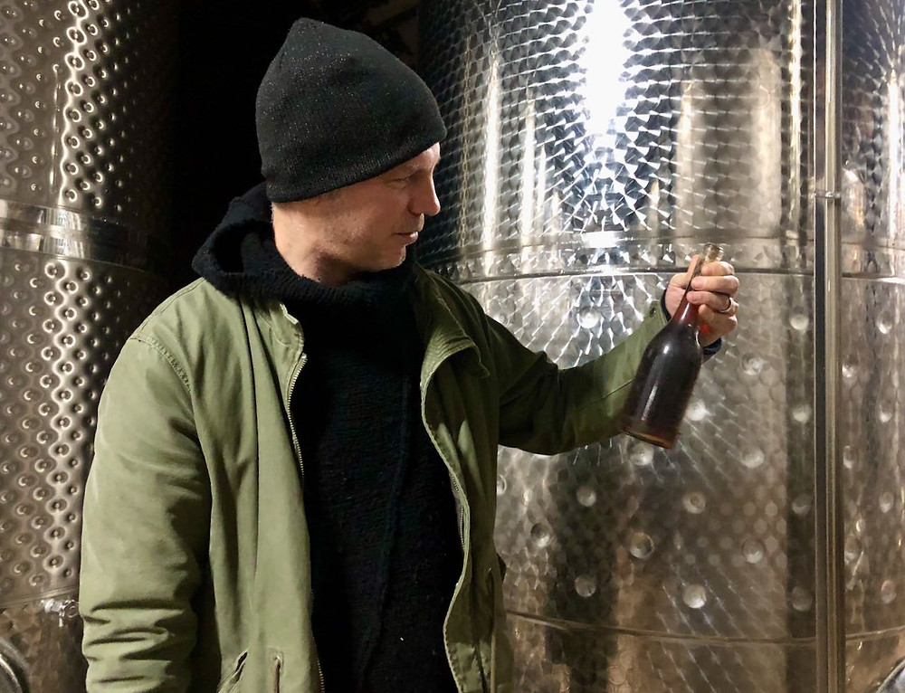 Winemaker Paul Schandl digs out a gorgeous bottle of Ruster Ausbruch 1981 from the cellar.