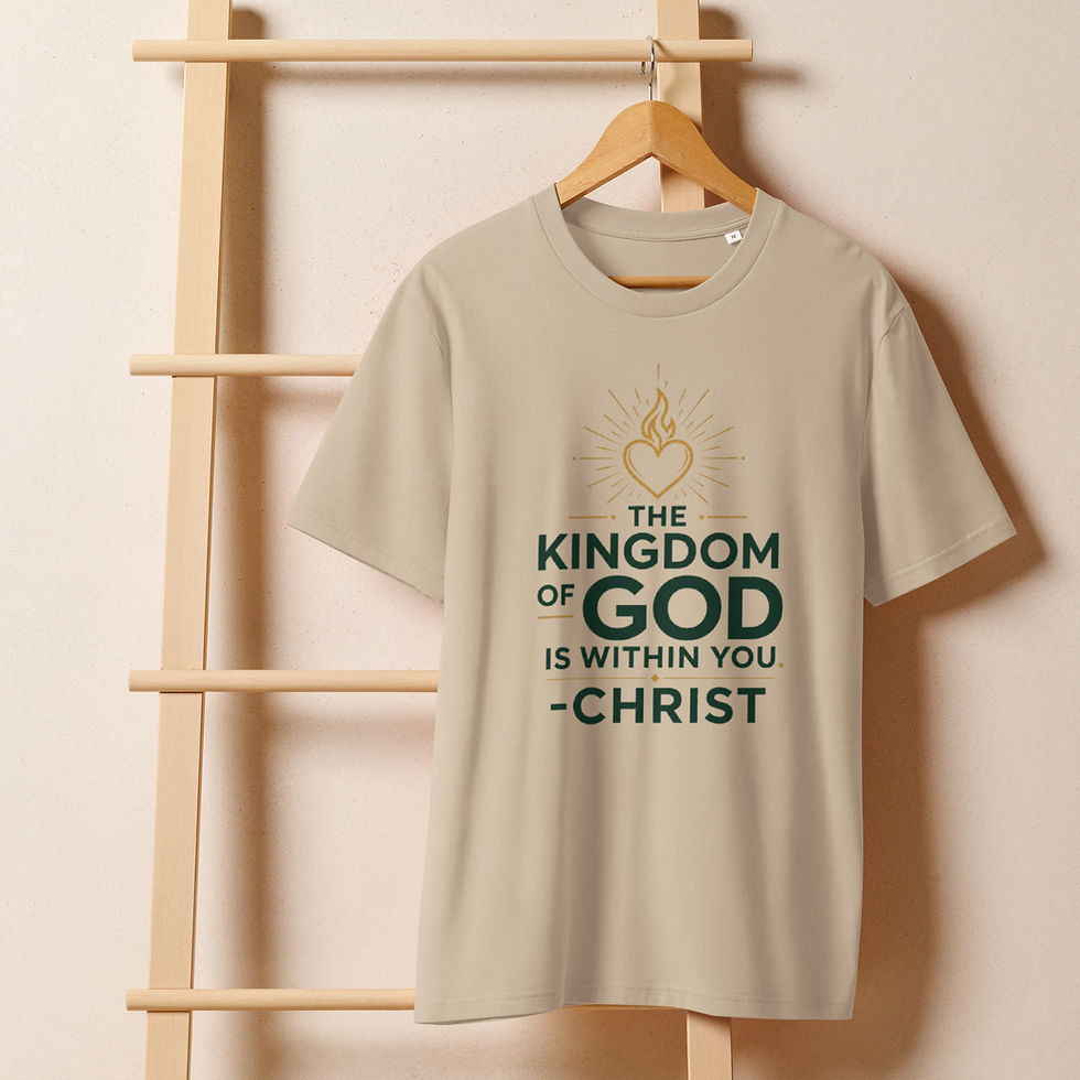 Thumbnail: The Kingdom of GOD is Within You | Unisex organic ribbed neck t-shirt