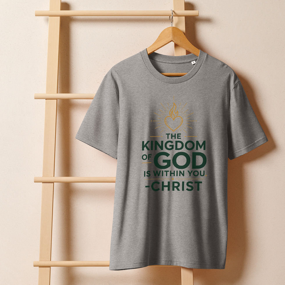 Thumbnail: The Kingdom of GOD is Within You | Unisex organic ribbed neck t-shirt