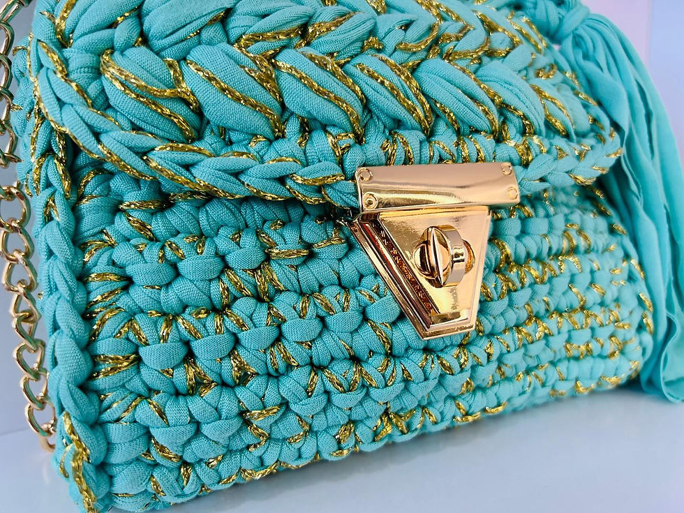 Thumbnail: Vibrant Knit Tassel Bag