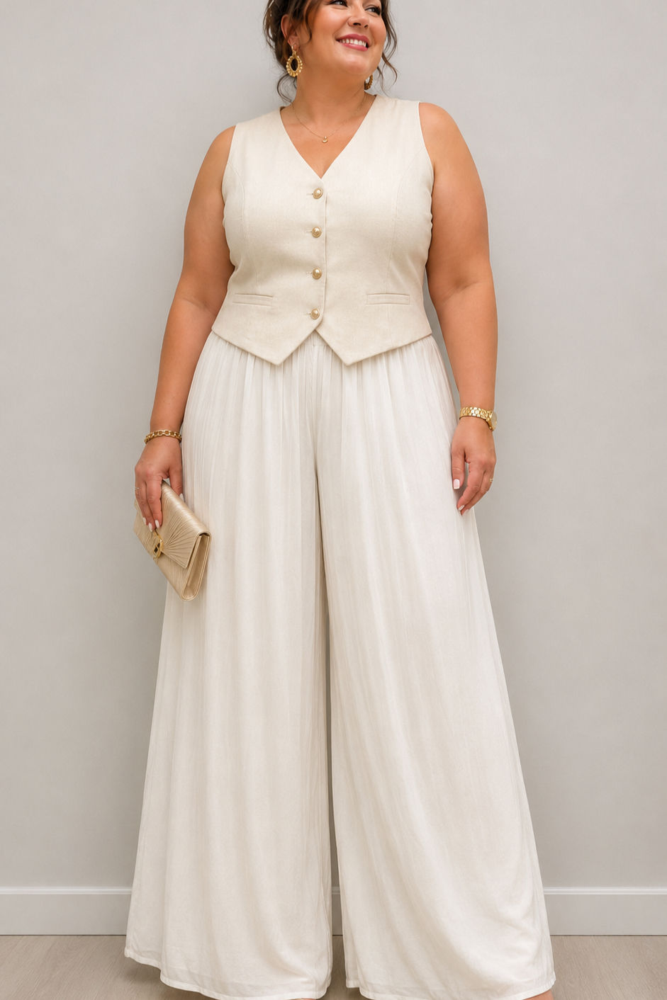 Made in Italy Wide Leg Trousers