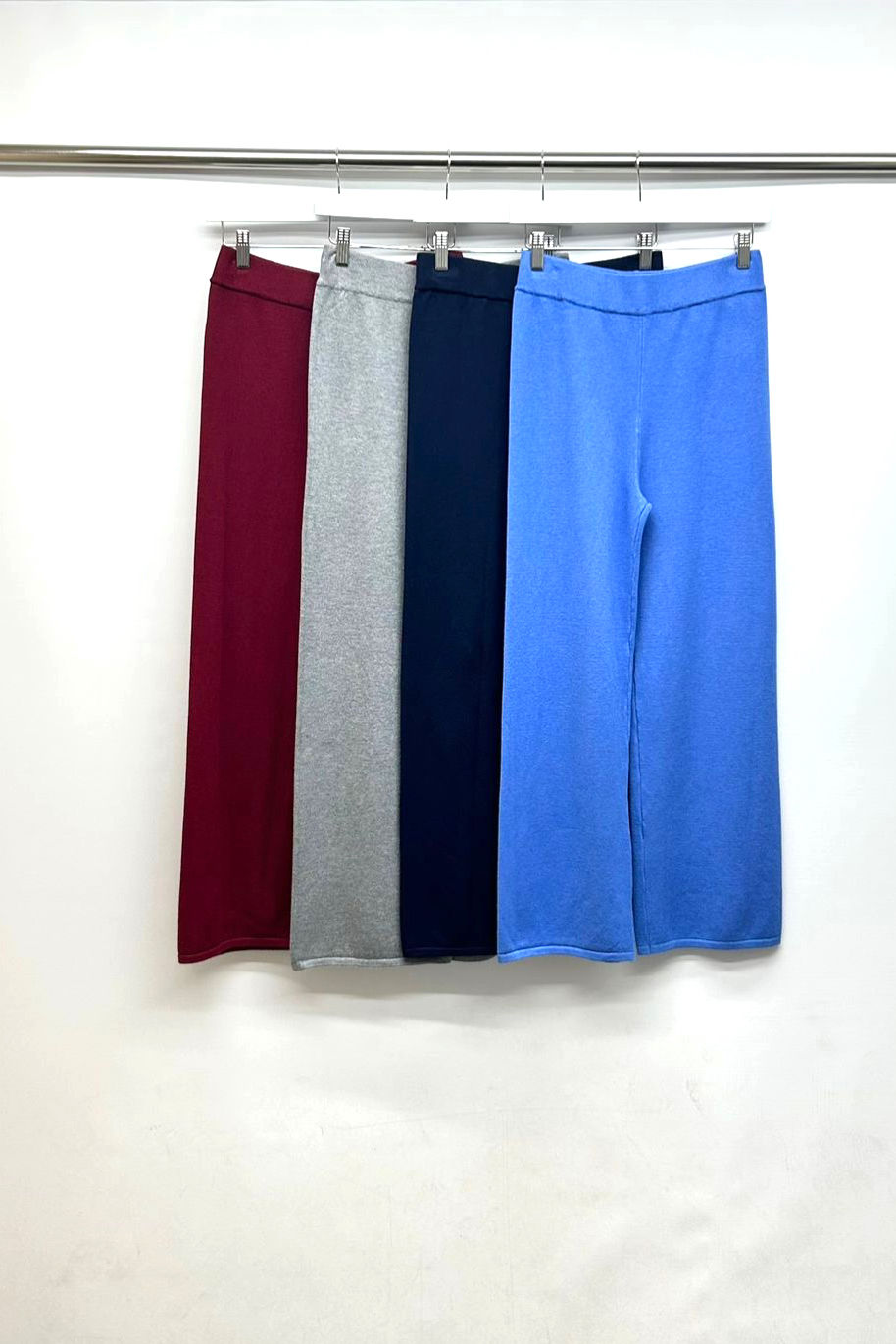 Soft Knitted Flared Leg Trousers, 4 Colour