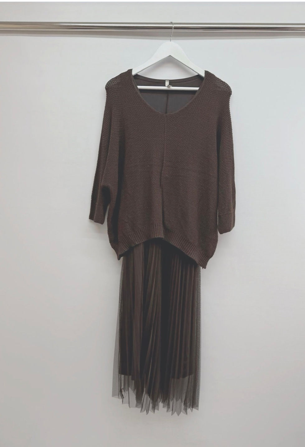 Thumbnail: TULLE DRESS AND BATWING JUMPER SET other colours