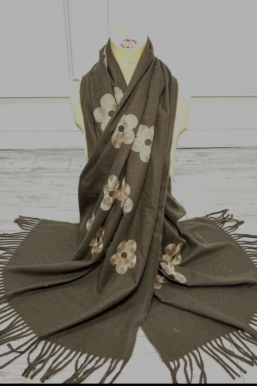 SPARKLY FLOWER SCARF other colours