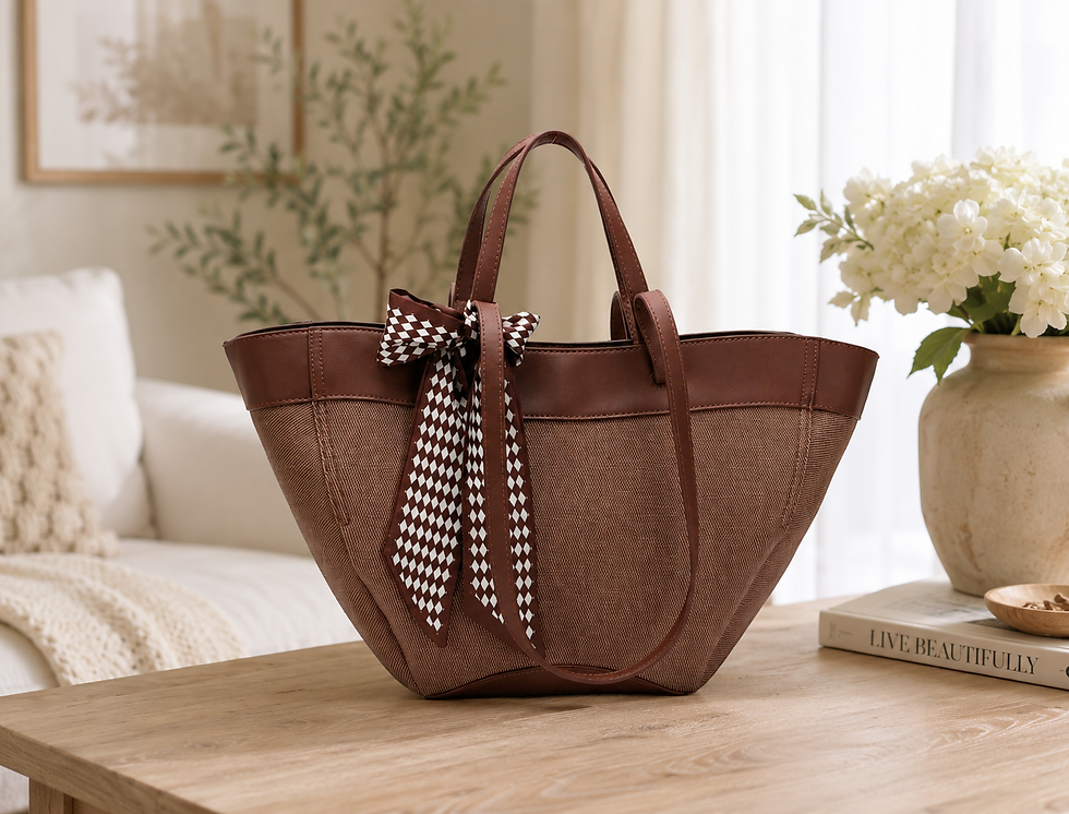 Large Brown Ladies Tote Shoulder Bag Southend-on-Sea Essex | One Evie Bleu