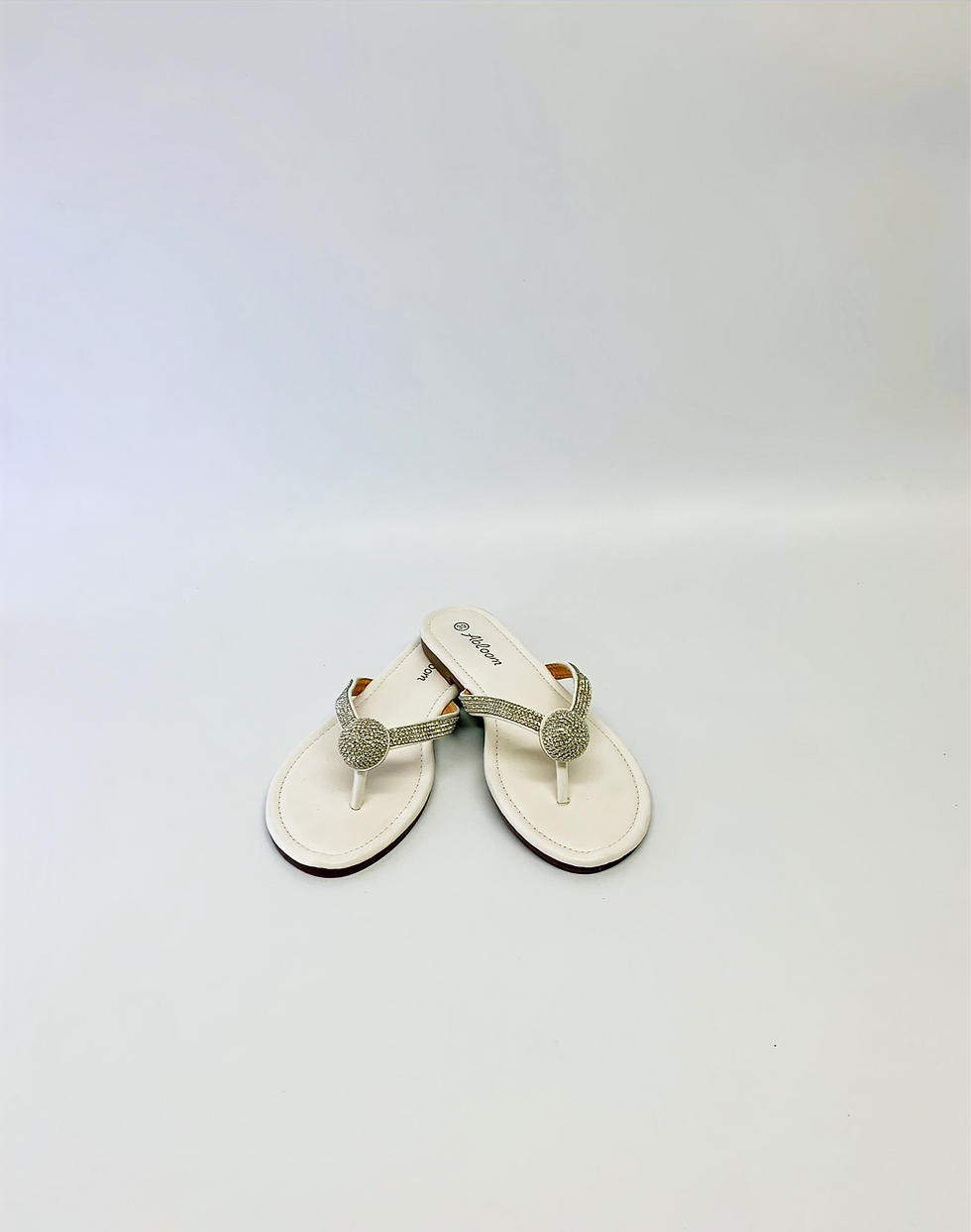 Thumbnail: Diamante Button Toe Post Sandal
