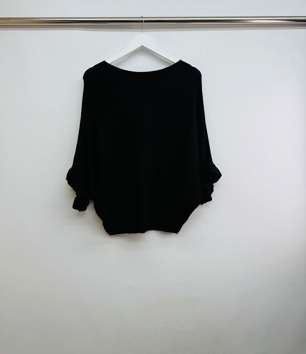 Thumbnail: SOFT KNIT DOLMAN STYLE JUMPER WITH FRILL SLEEVE DETAIL - 4 colours