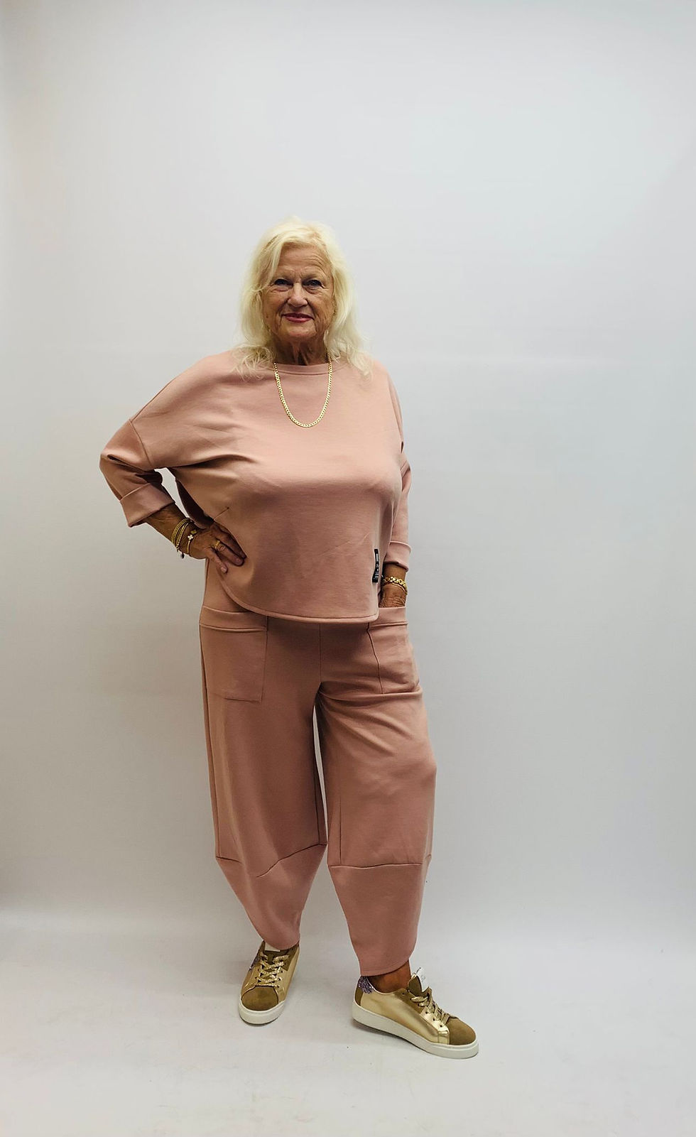 Oversized Co ord Loose Top And Barrel Leg Trousers