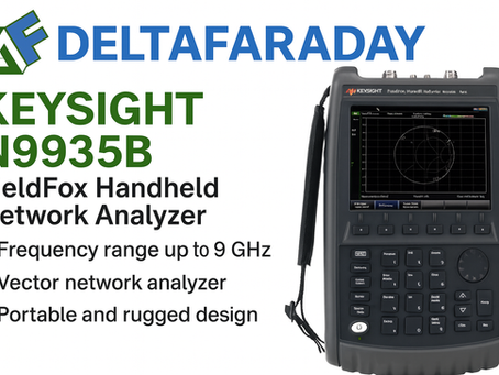 Featured EMC Product: Keysight N9935B FieldFox Network Analyzer. Portable, high-precision RF testing up to 9 GHz. Available via DeltaFaraday.
