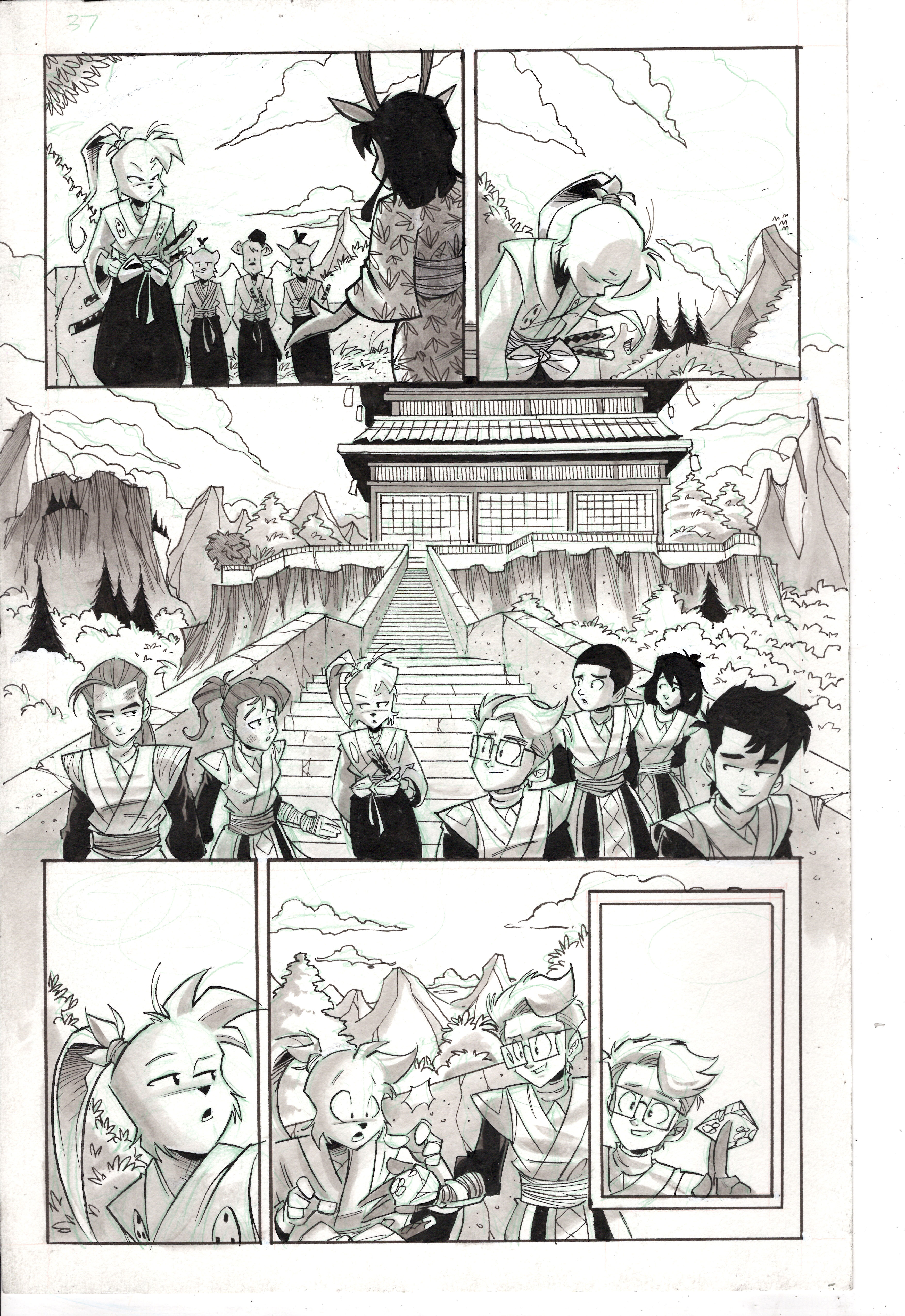 Shawn Daley - MMPR / Usagi #1 Pg. 37