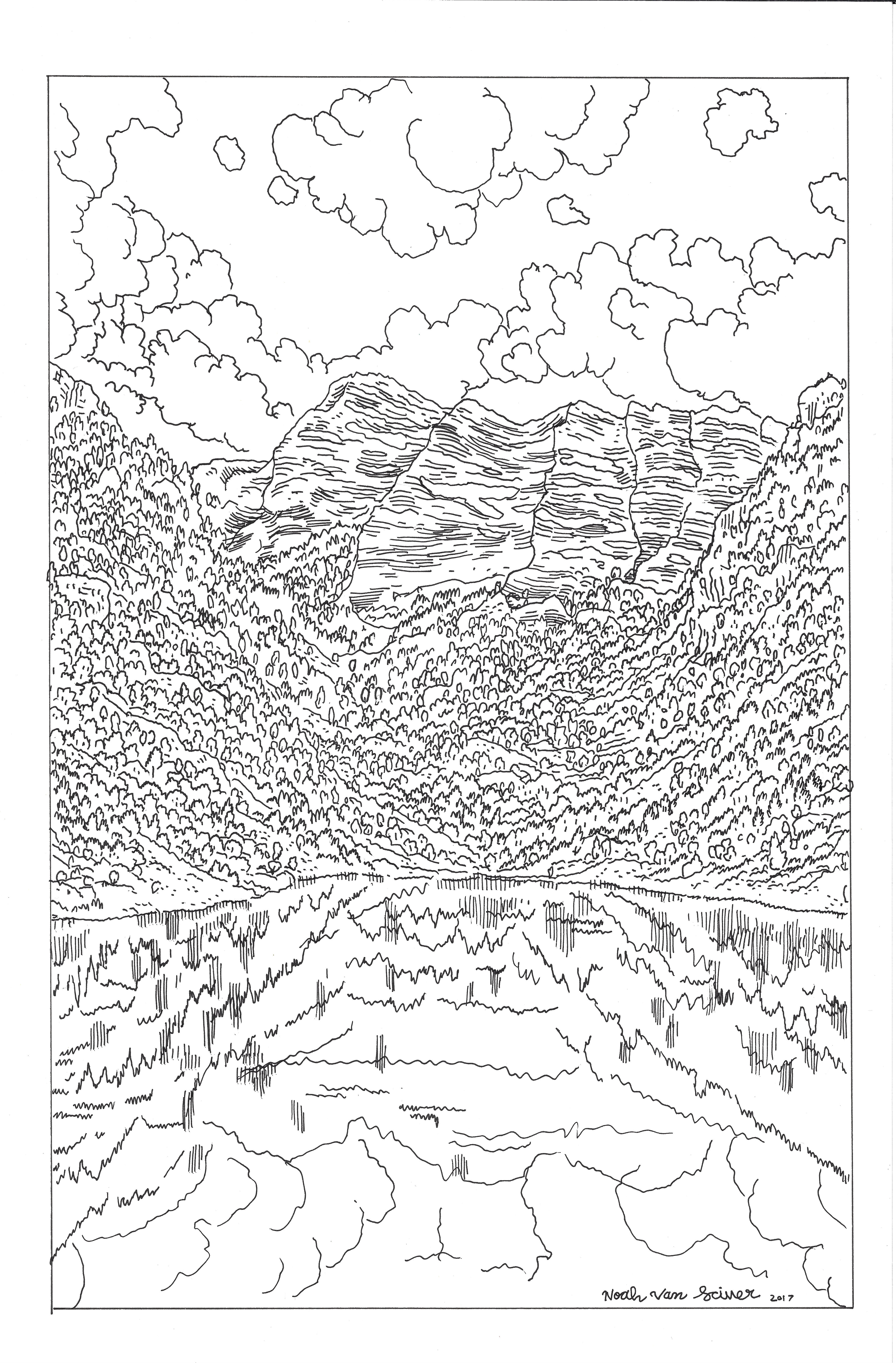 Noah Van Sciver - Blammo 10.5 -Mountain Scene