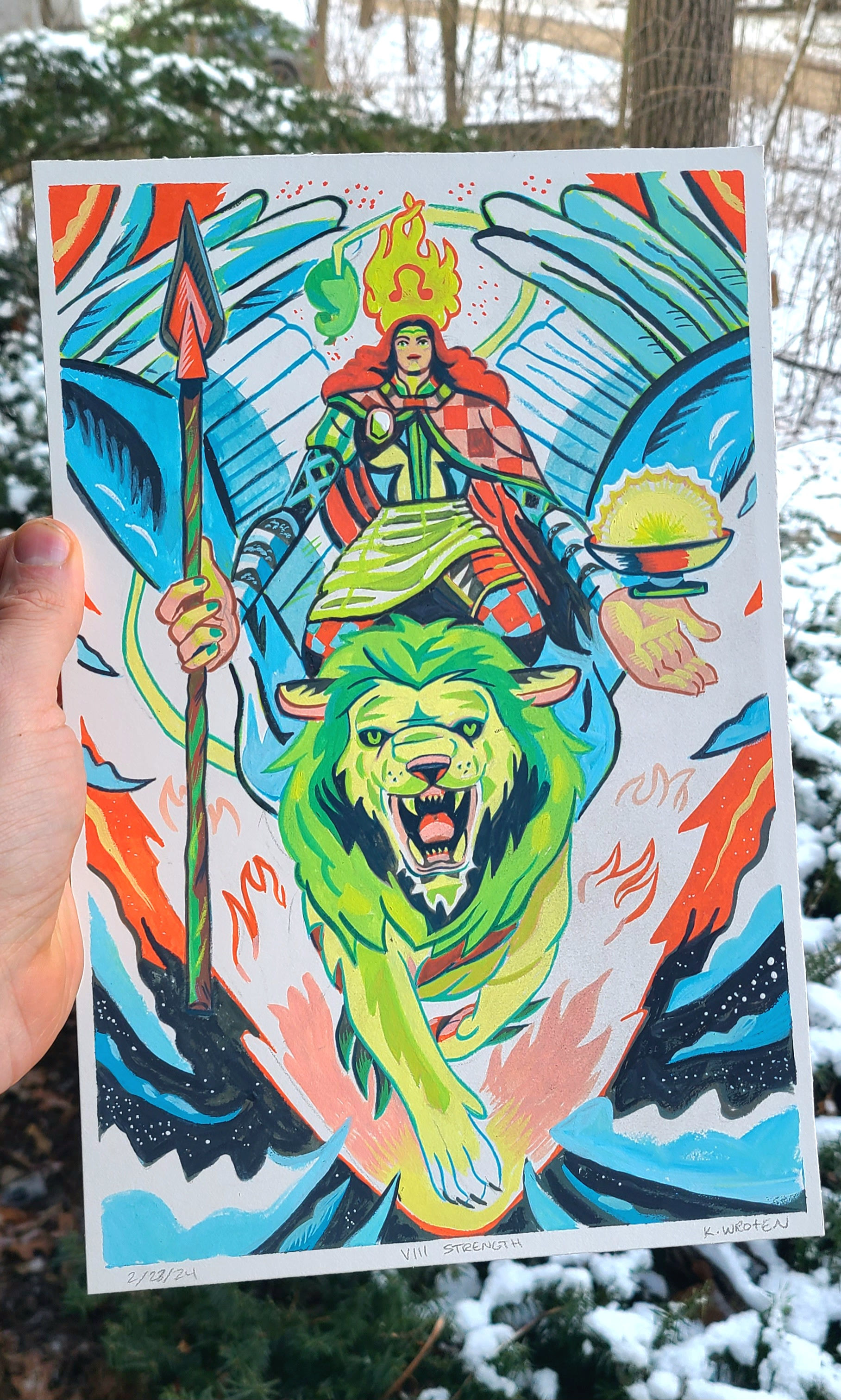 K. Wroten - VIII Strength - Tarot Illustration