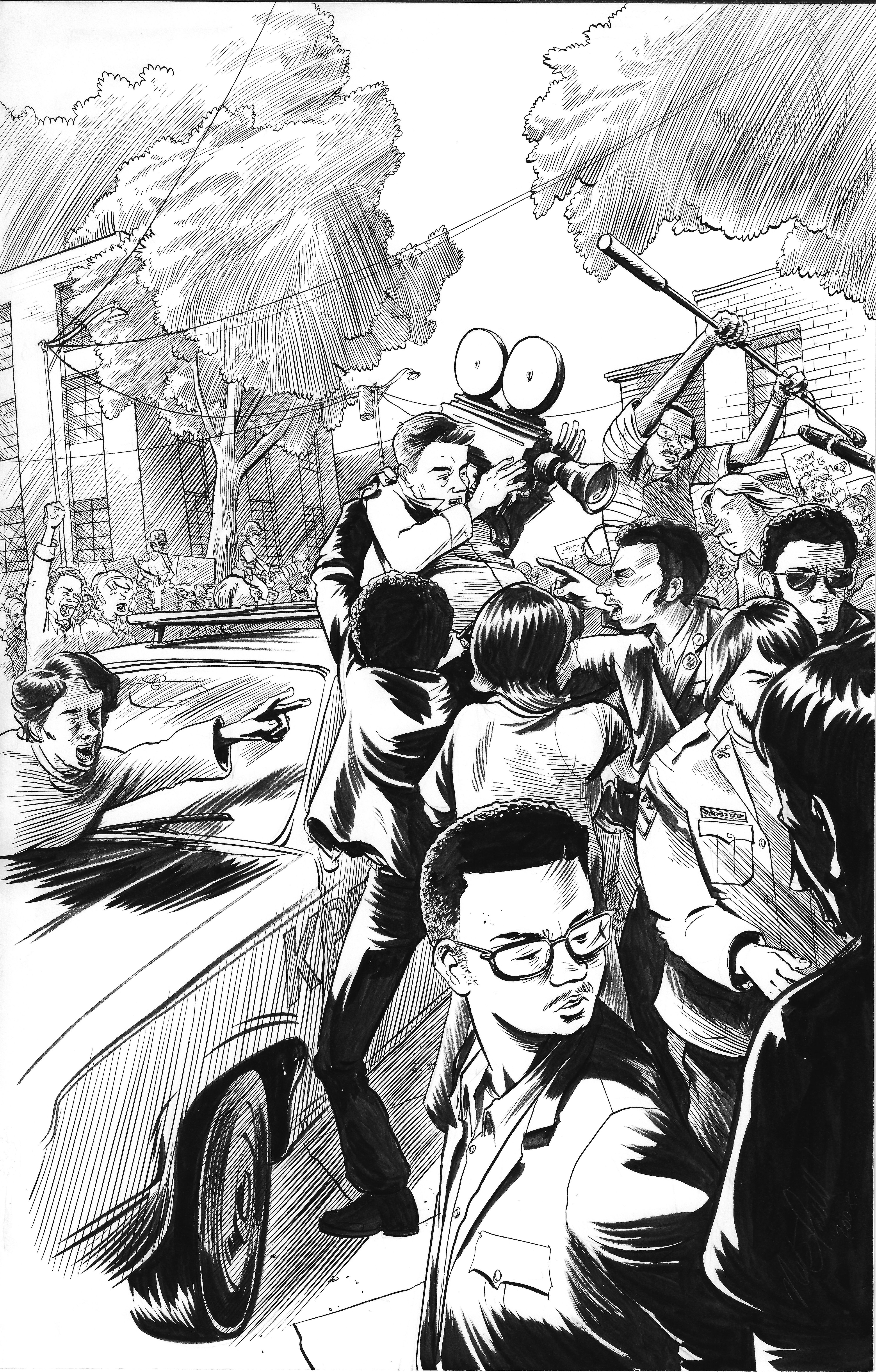 Nate Powell - The Silence of Our Friends - Pg Demo Illustration