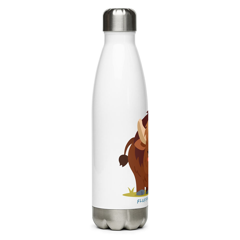 Thumbnail: Fluffy but Fierce Stainless steel water bottle
