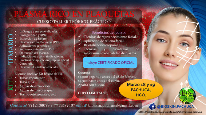 Curso/Taller Plasma Rico en Plaquetas