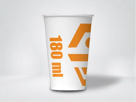 Gobelet papier 180 ml pour café allongé ou thé.