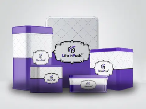 Boite métal rectangulaire sur-mesure apte au contact alimentaire.