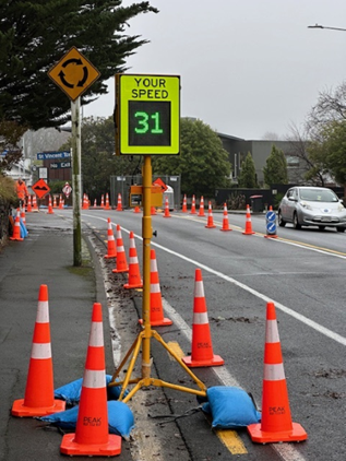Temporary speed restriction through Canterbury civil worksite