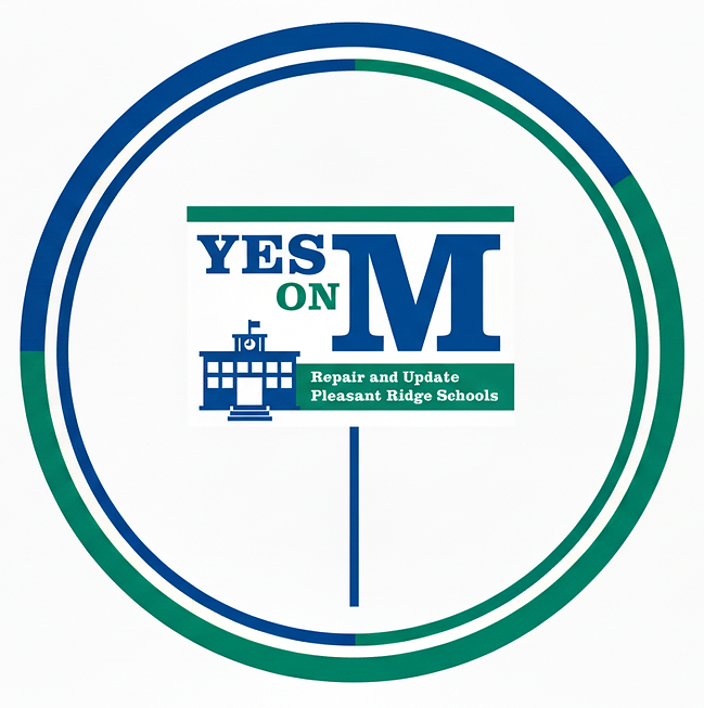 A "Yes on M" yard sign.