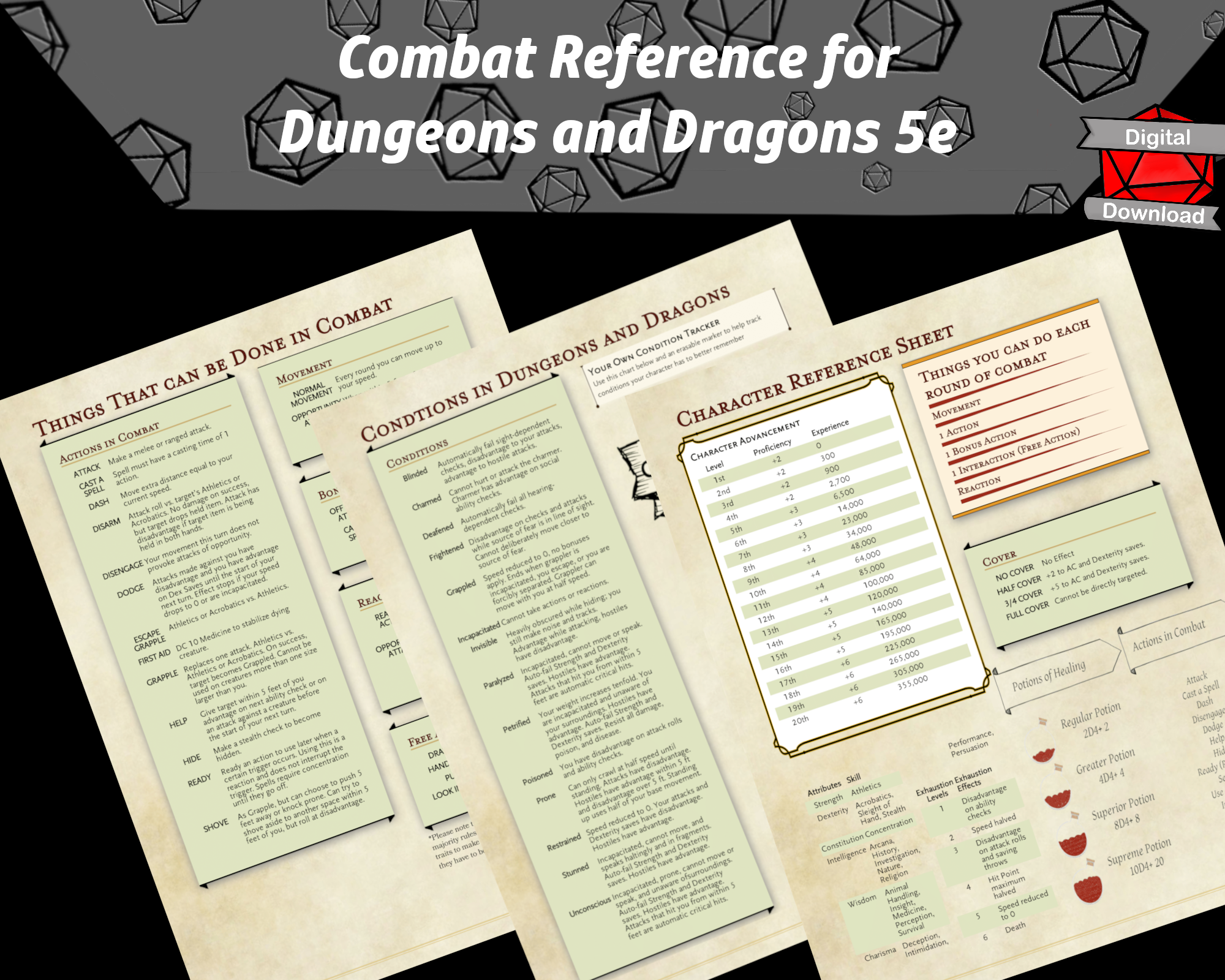 Beginner Reference Sheet Pack