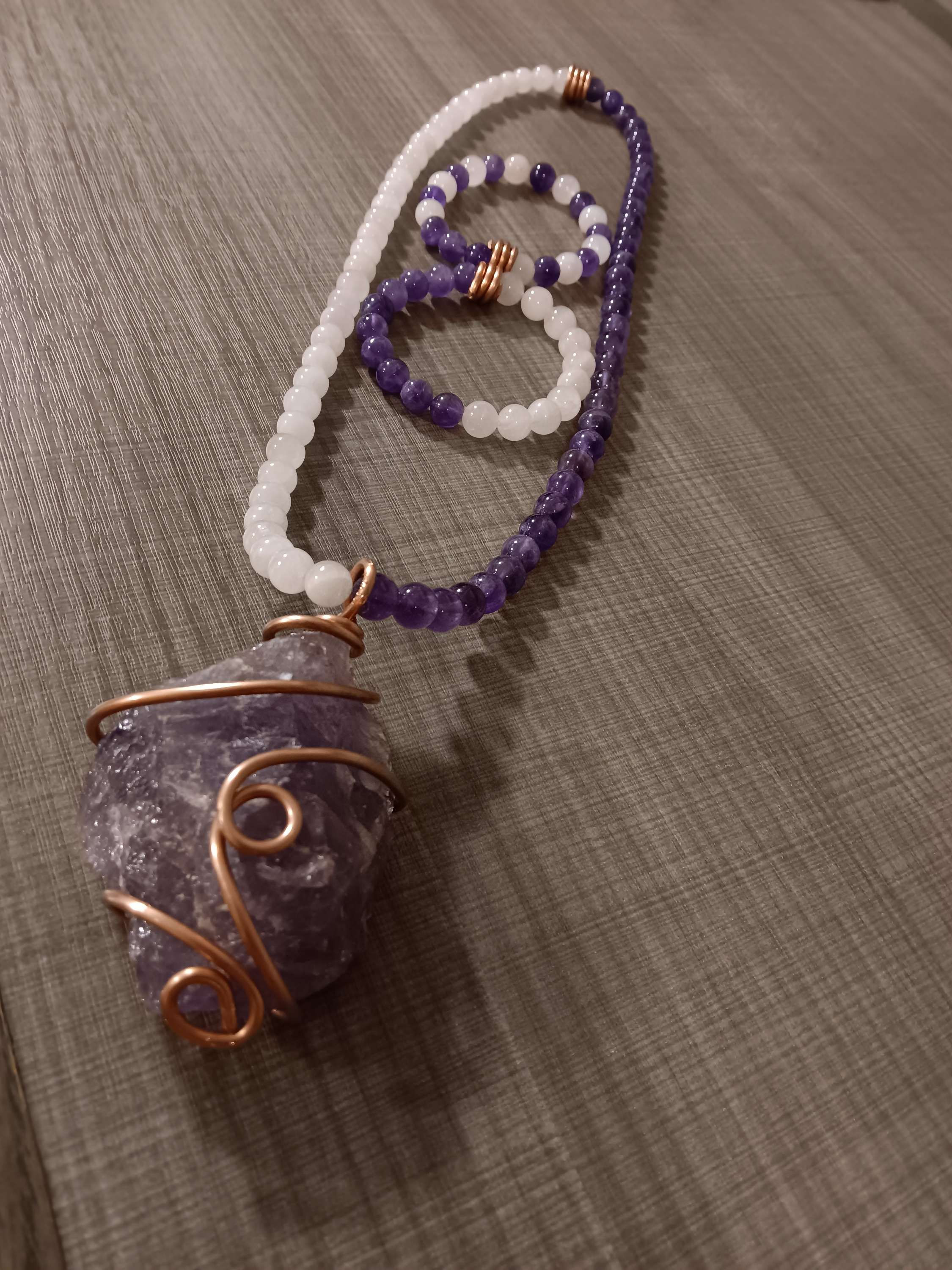 AMETHYST rosequatz set