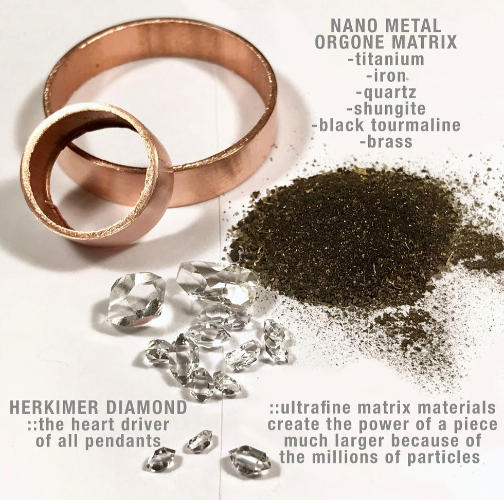 Thumbnail: Organite necklace with 23k organite (50mm pyrimid set jade) 