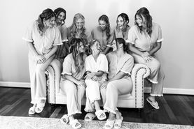 bride and bridesmaids robe photo