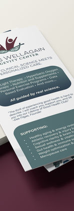 Filgas Wellagain brochure: Clinical science meets personalized care, support with services.