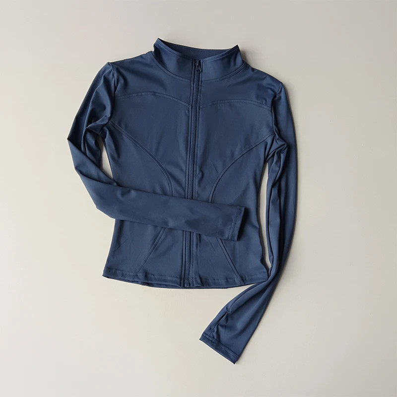Thumbnail: Outdoor Sports Long Sleeved Women Slim Yoga Clothes Quick Dry Zipper Cardigan