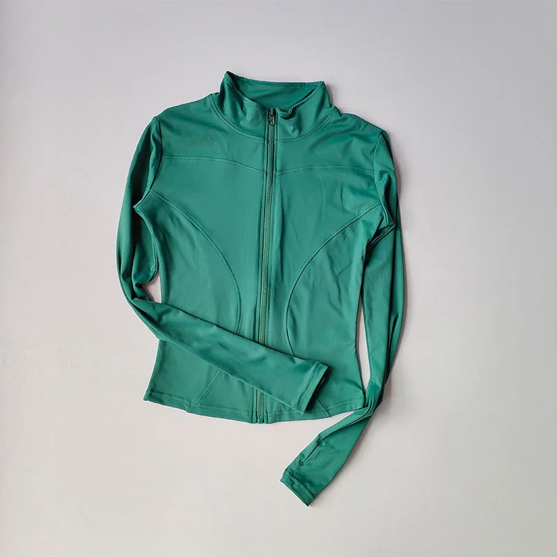 Thumbnail: Outdoor Sports Long Sleeved Women Slim Yoga Clothes Quick Dry Zipper Cardigan