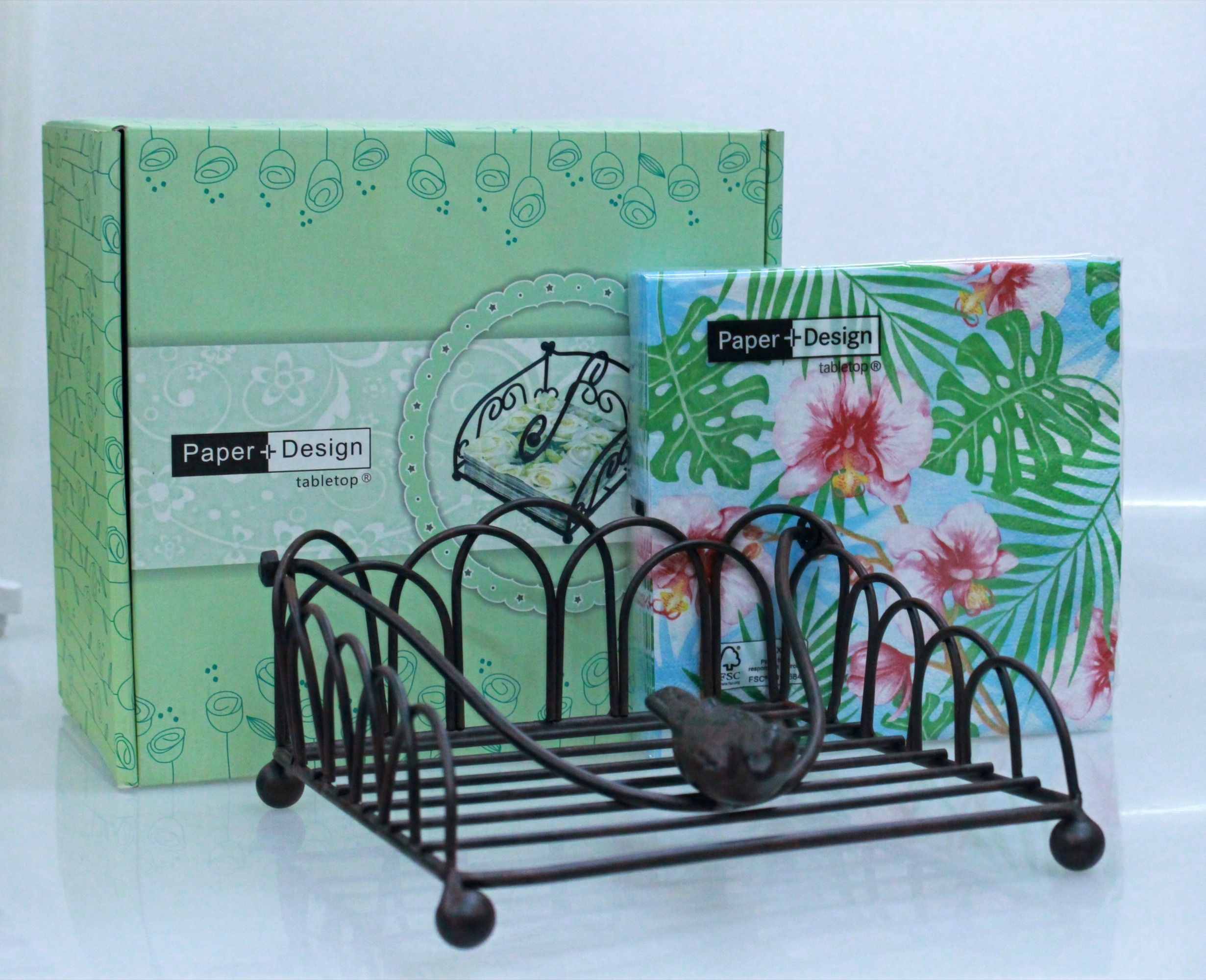 Napkin Holder (L) - Bird on the wave - 古典色