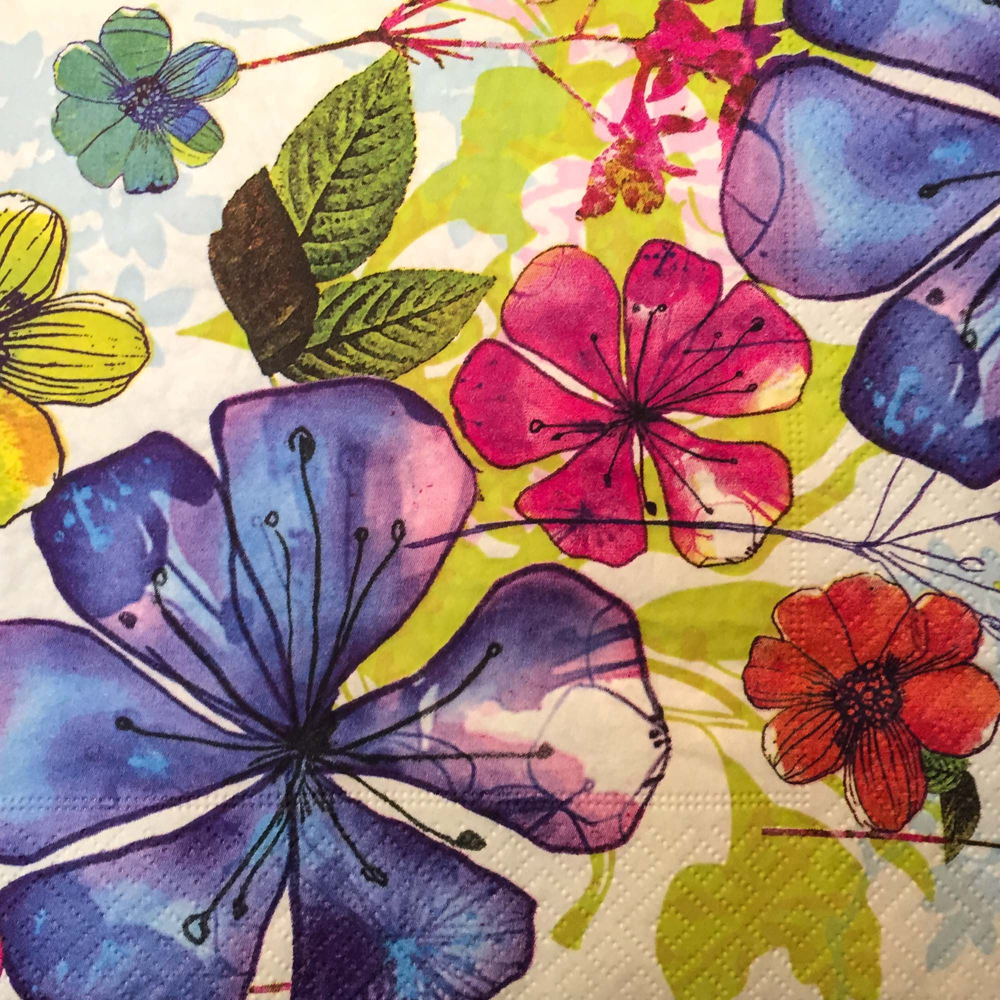 餐巾Napkin - N-200038 - Flower Collage