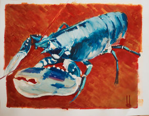 homards bretons ...études sur papier