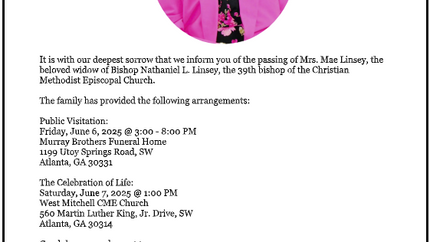 Celebration of Life Information for Mrs. Mae Linsey