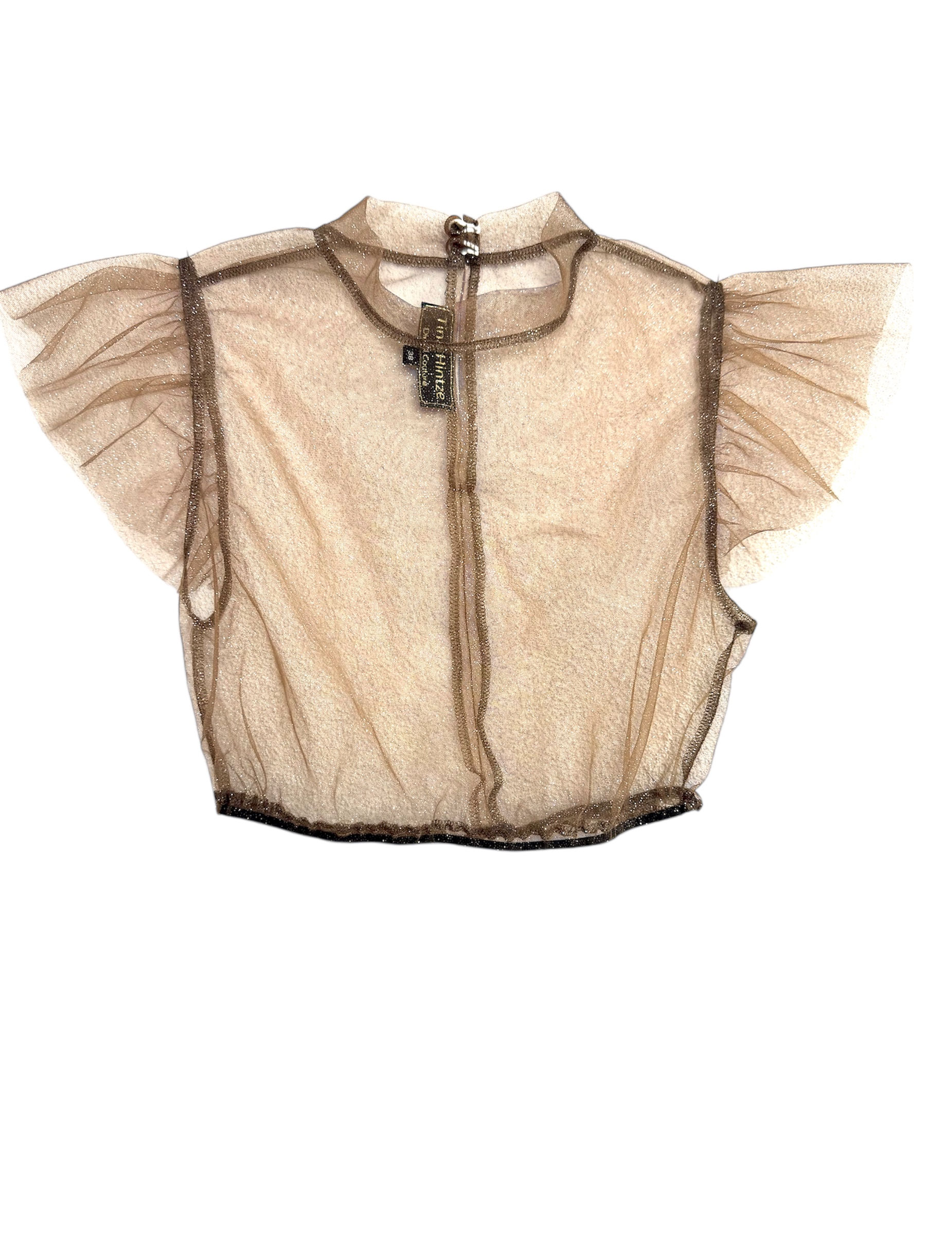 Bluse Bea Mocca Glitzer 