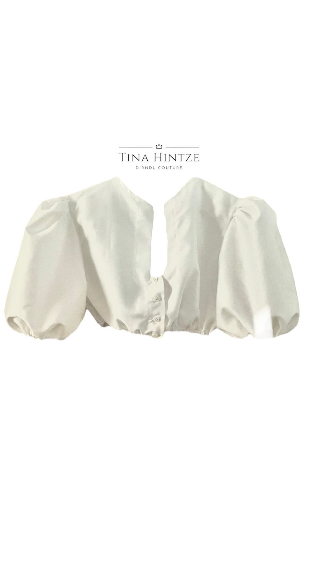 Bluse Puffarm groß weiß 