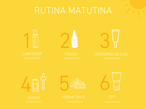 El paso a paso de una rutina de skincare matutina