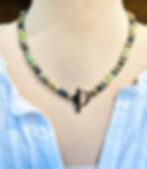 Vintage Turquoise & Ethiopian Silver Unisex Artisan Necklace