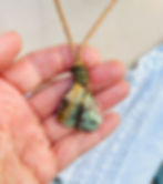 Thumbnail: Raw Chrysoprase Wire-Wrapped Pendant Necklace – Natural Earthy Stone Jewelry