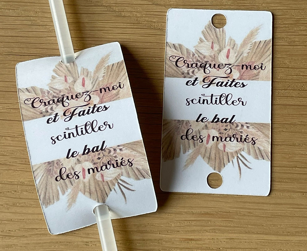 Miniature : Étiquettes pour cierge magique ou  bâtons lumineux