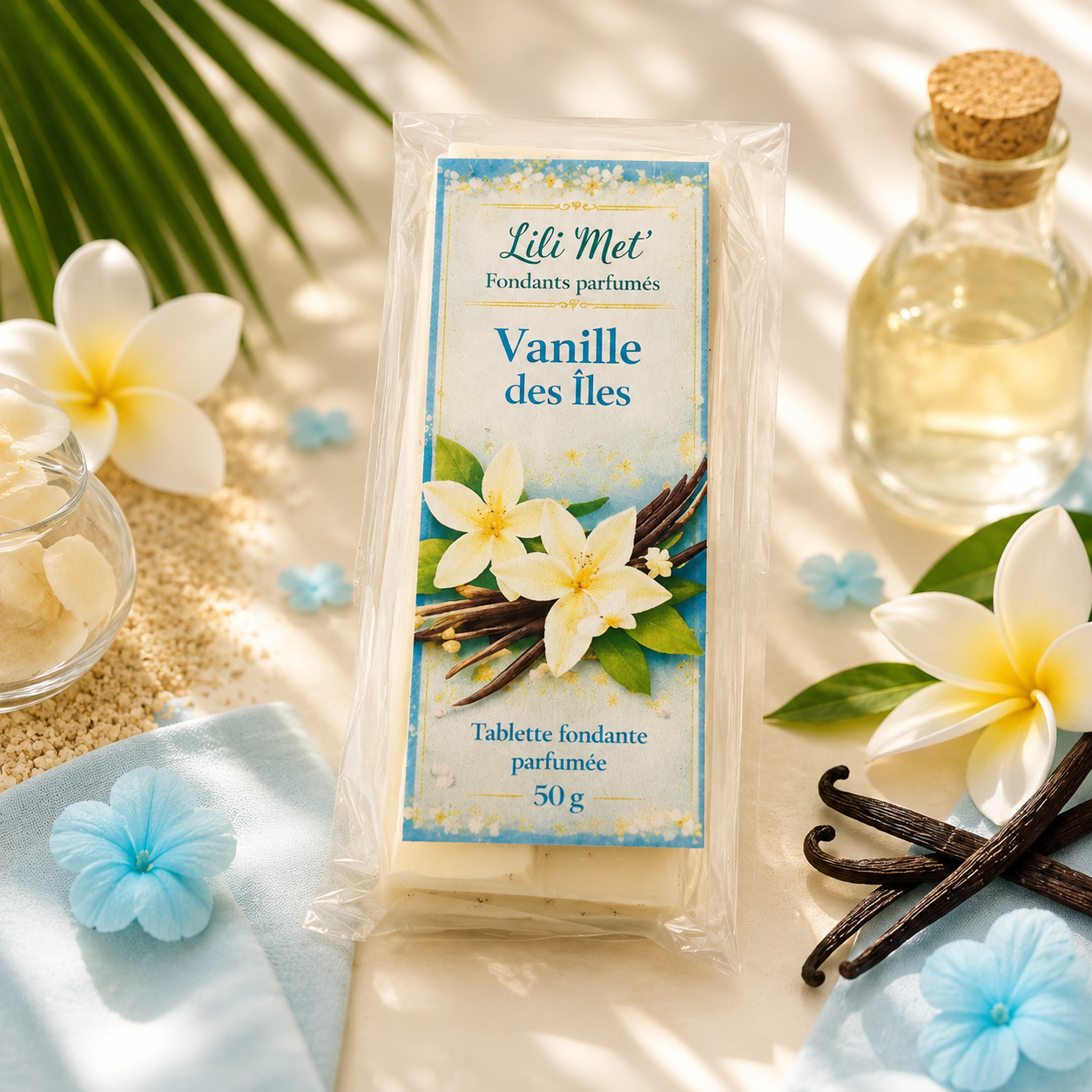 🍦 Tablette Fondant Parfumé 50 g – Vanille des Îles